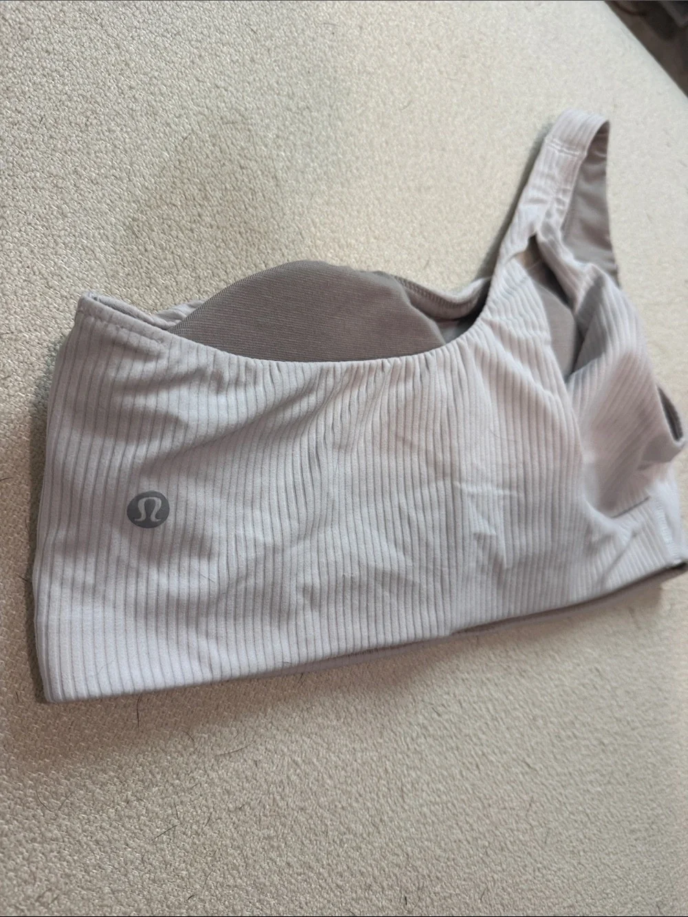 Lululemon White One Shoulder Bra